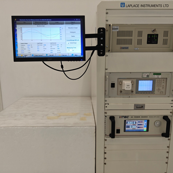 Sala de prueba armónica y parpadeante