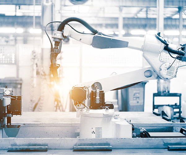 Prueba de equipo industrial grande